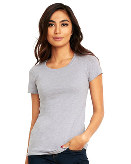 Next Level Ladies Ideal Short Sleeve Crew Tee N1510 | Heather Gray - Front