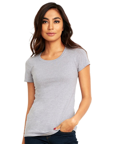 Next Level Ladies Ideal Short Sleeve Crew Tee N1510 | Heather Gray - Front
