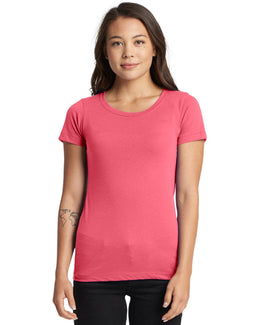 Next Level Ladies Ideal Short Sleeve Crew Tee N1510 | Hot Pink - Front