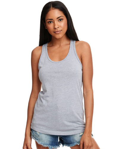 Next Level Ladies Ideal Racerback Tank N1533 | Heather Gray - Front