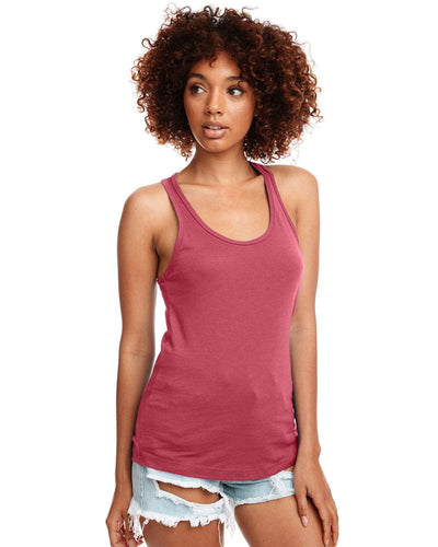 Next Level Ladies Ideal Racerback Tank N1533 | Hot Pink - Front