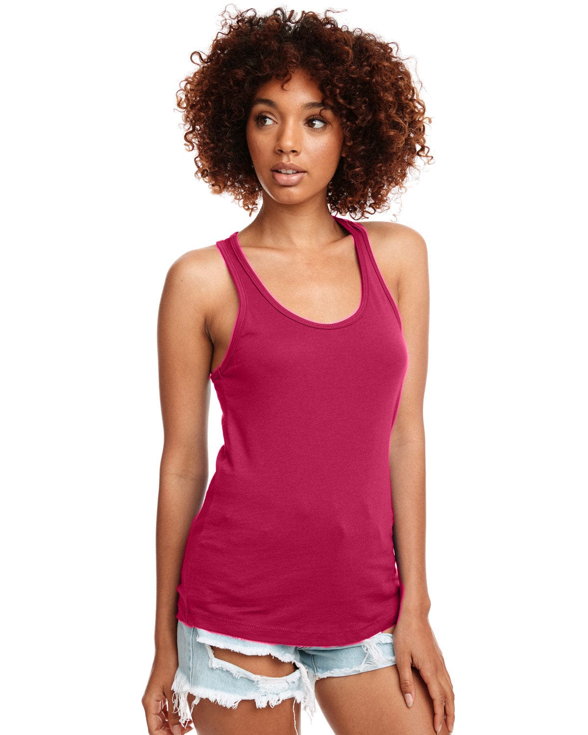 Next Level Ladies' Ideal Racerback Tank - Soft Comb'd Cotton Blend, Silver - View #7
