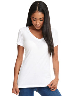 Next Level Ladies Ideal V-Neck Tee N1540 | White - Front