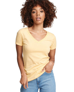 Next Level Ladies Ideal V-Neck Tee N1540 | Banana Cream - Front