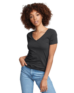 Next Level Ladies Ideal V-Neck Tee N1540 | Dark Gray - Front