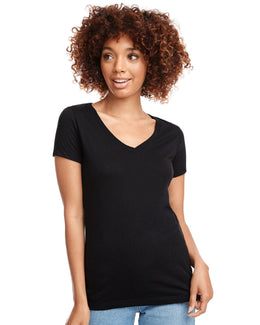 Next Level Ladies Ideal V-Neck Tee N1540 | Black - Front