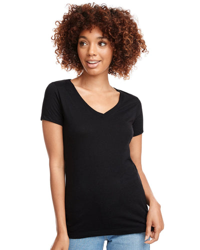 Next Level Ladies Ideal V-Neck Tee N1540 | Black - Front