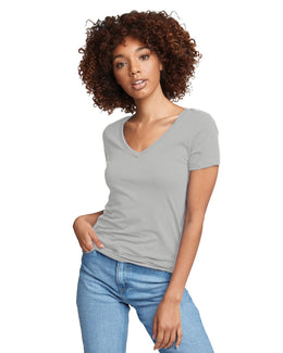 Next Level Ladies Ideal V-Neck Tee N1540 | Silver - Front