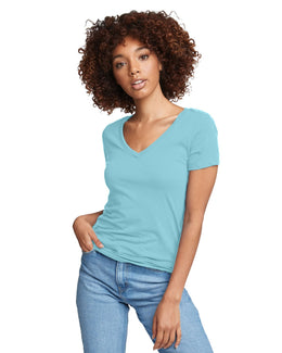 Next Level Ladies Ideal V-Neck Tee N1540 | Tahiti Blue - Front