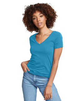Next Level Ladies Ideal V-Neck Tee N1540 | Turquoise - Front