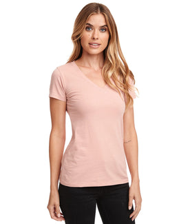 Next Level Ladies Ideal V-Neck Tee N1540 | Desert Pink - Front