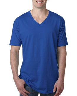 Next Level Mens Short Sleeve V-Neck Tee N3200 | Royal - Front