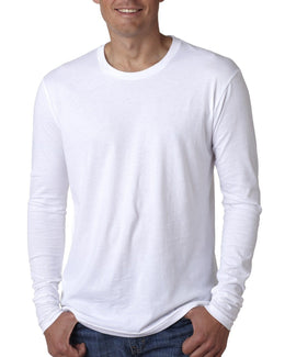 Next Level Mens Premium Long Sleeve Tee N3601 | White - Front