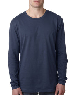 Next Level Mens Premium Long Sleeve Tee N3601 | Indigo - Front