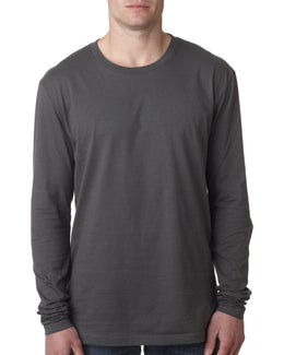 Next Level Mens Premium Long Sleeve Tee N3601 | Heavy Metal - Front