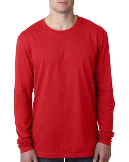 Next Level Mens Premium Long Sleeve Tee N3601 | Red - Front