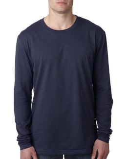 Next Level Mens Premium Long Sleeve Tee N3601 | Midnight Navy - Front