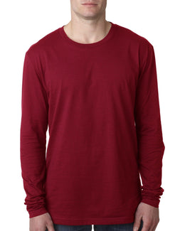 Next Level Mens Premium Long Sleeve Tee N3601 | Cardinal - Front