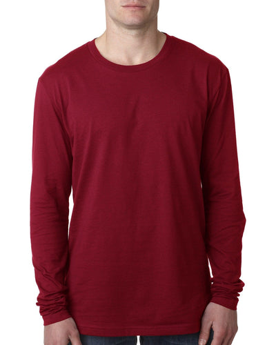 Next Level Mens Premium Long Sleeve Tee N3601 | Cardinal - Front