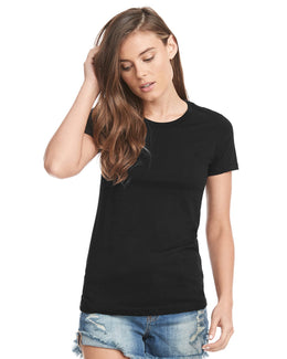 Next Level Ladies Boyfriend Tee N3900 | Black - Front