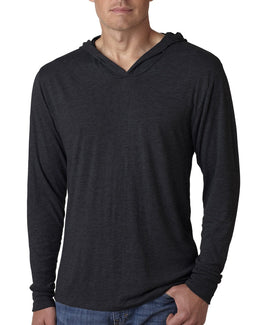 Next Level Unisex Triblend Long Sleeve Hoodie N6021 | Vintage Black - Front