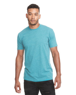 Next Level Mens CVC Crewneck Tee N6210 | Hthr Colum Blue - Front