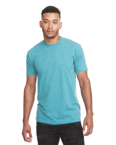 Next Level Mens CVC Crewneck Tee N6210 | Hthr Colum Blue - Front