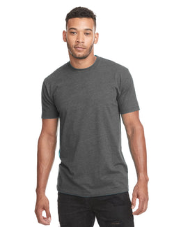 Next Level Mens CVC Crewneck Tee N6210 | Hthr Heavy Metal - Front