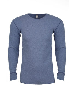 Next Level Mens Blended Thermal Tee N8201 | Heather Blue - Front