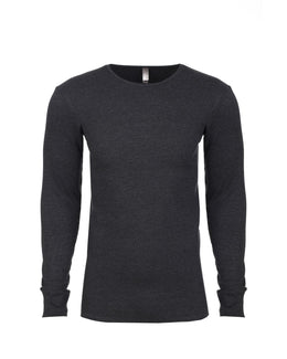 Next Level Mens Blended Thermal Tee N8201 | Hthr Charcoal - Front