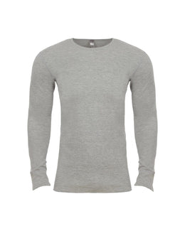 Next Level Mens Blended Thermal Tee N8201 | Heather Gray - Front
