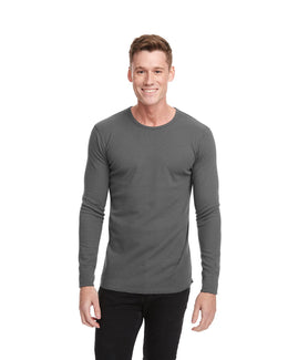Next Level Mens Blended Thermal Tee N8201 | Heavy Metal - Front