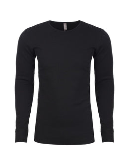 Next Level Mens Blended Thermal Tee N8201 | Black - Front