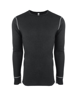 Next Level Mens Blended Thermal Tee N8201 | Black/ Gray - Front