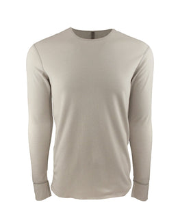 Next Level Mens Blended Thermal Tee N8201 | Sand/ Gray - Front