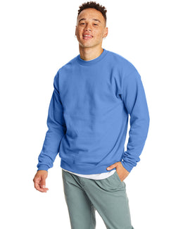 Hanes 50/50 Crewneck Sweatshirt P1607 | Carolina Blue - Front