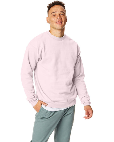Hanes 50/50 Crewneck Sweatshirt P1607 | Pale Pink - Front