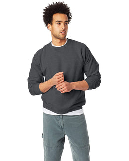 Hanes 50/50 Crewneck Sweatshirt P1607 | Charcoal Heather - Front