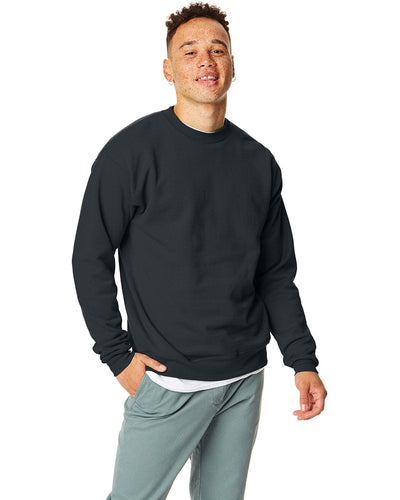 Hanes 50/50 Crewneck Sweatshirt P1607 | Black - Front
