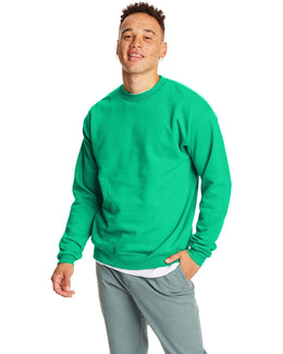 Hanes 50/50 Crewneck Sweatshirt P1607 | Kelly Green - Front