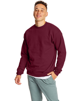 Hanes 50/50 Crewneck Sweatshirt P1607 | Maroon - Front