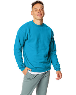 Hanes 50/50 Crewneck Sweatshirt P1607 | Teal - Front