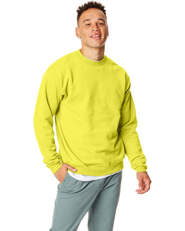 Hanes 50/50 Crewneck Sweatshirt P1607 | Safety Green - Front