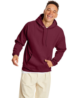Hanes 50/50 Hoodie Sweatshirt P170 | Maroon - Front