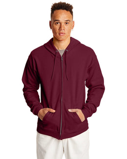 Hanes ComfortBlend 50/50 Full-Zip Hoodie P180 | Maroon - Front