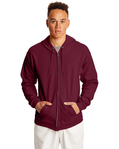 Hanes ComfortBlend 50/50 Full-Zip Hoodie P180 | Maroon - Front