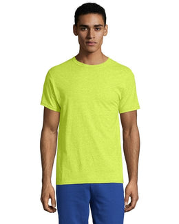 Hanes Unisex X-Temp Performance T-Shirt P4200 | Neon Lemon Hthr - Front