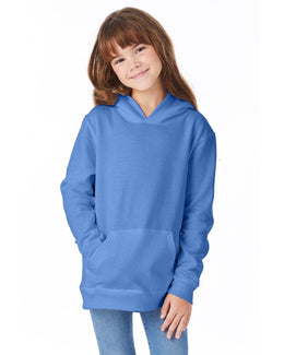 Hanes Youth Hooded Sweatshirt P473 | Carolina Blue - Front