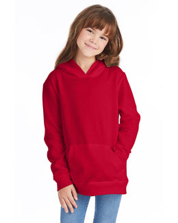 Hanes Youth Hooded Sweatshirt P473 | Deep Red - Front