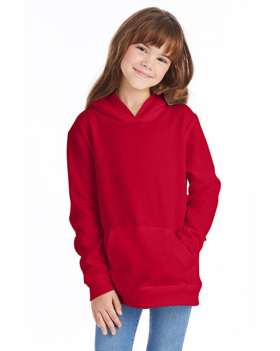Hanes Youth Hooded Sweatshirt P473 | Deep Red - Front